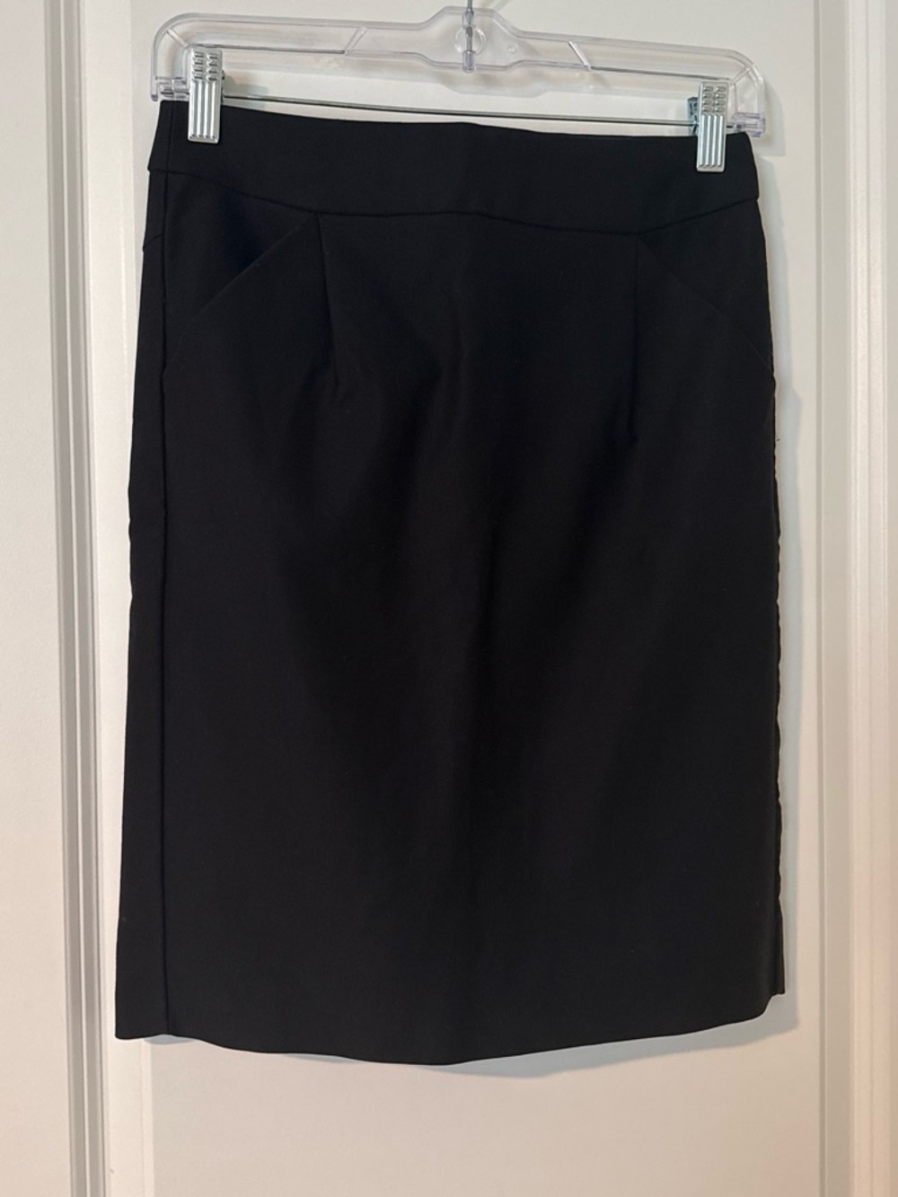 J. Crew Black Tailored Pencil Skirt